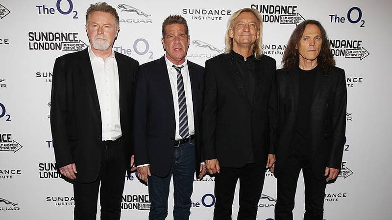 LONDON, ENGLAND - APRIL 25:  (L-R) Musicians  Don Henley, Glenn Frey,  Joe Walsh and Timothy B. Schmit of The Eagles attend "History Of The Eagles Part One" screening during Sundance London Film And Music Festival 2013 at Sky Superscreen O2 on April 25, 2013 in London, England.  (Photo by Danny E. Martindale/Getty Images for Sundance London)