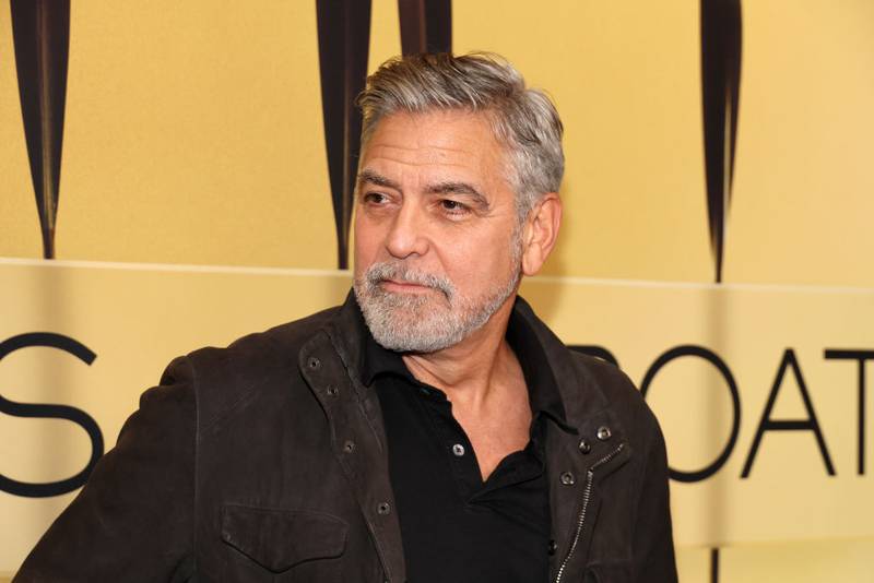 George Clooney attends "The Boys In The Boat" New York screening.