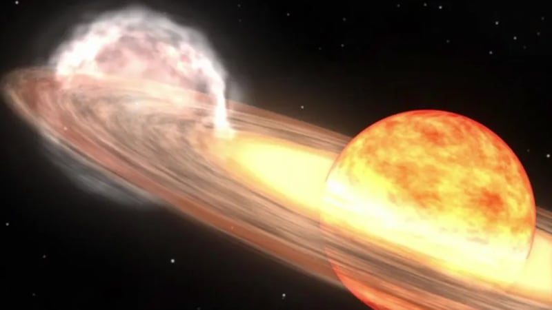 A rare light eruption from a dead star could possibly be visible this summer on Earth, scientists say.