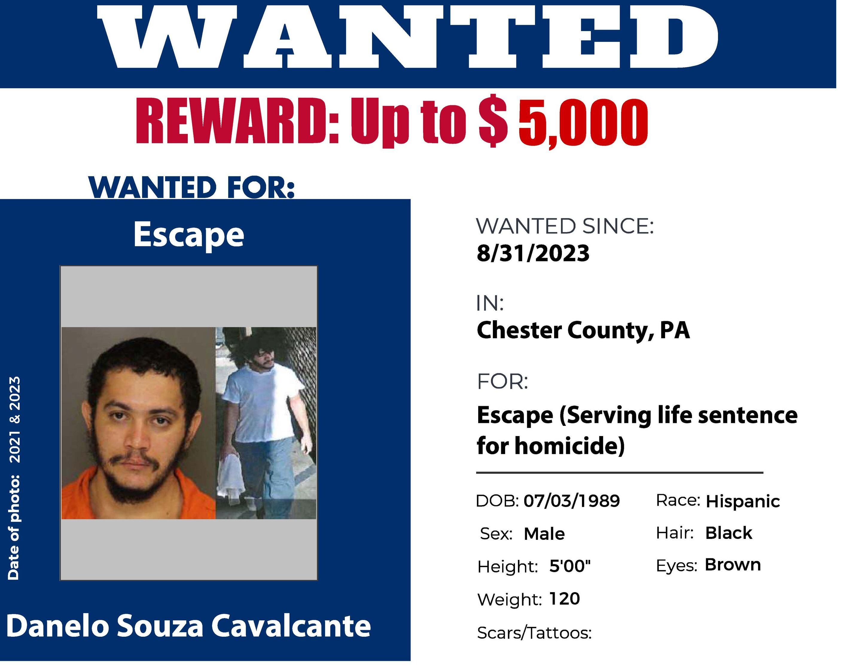 Escaped Pennsylvania inmate still believed to be within specific